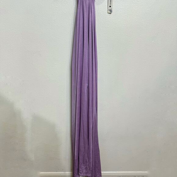 Aqua Violet Ruched Ring Maxi Evening Gown Sz L NWT - Picture 3 of 15